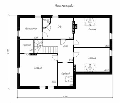 Проект одноэтажного дома с мансардой и подвалом